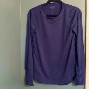 Athleta women’s long sleeve top - XS - purple - running - thin holes
